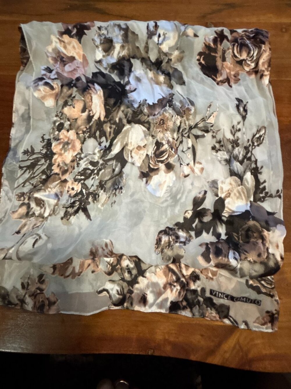 Vince Camuto Silk/Viscose Scarf/Wrap with Floral Design